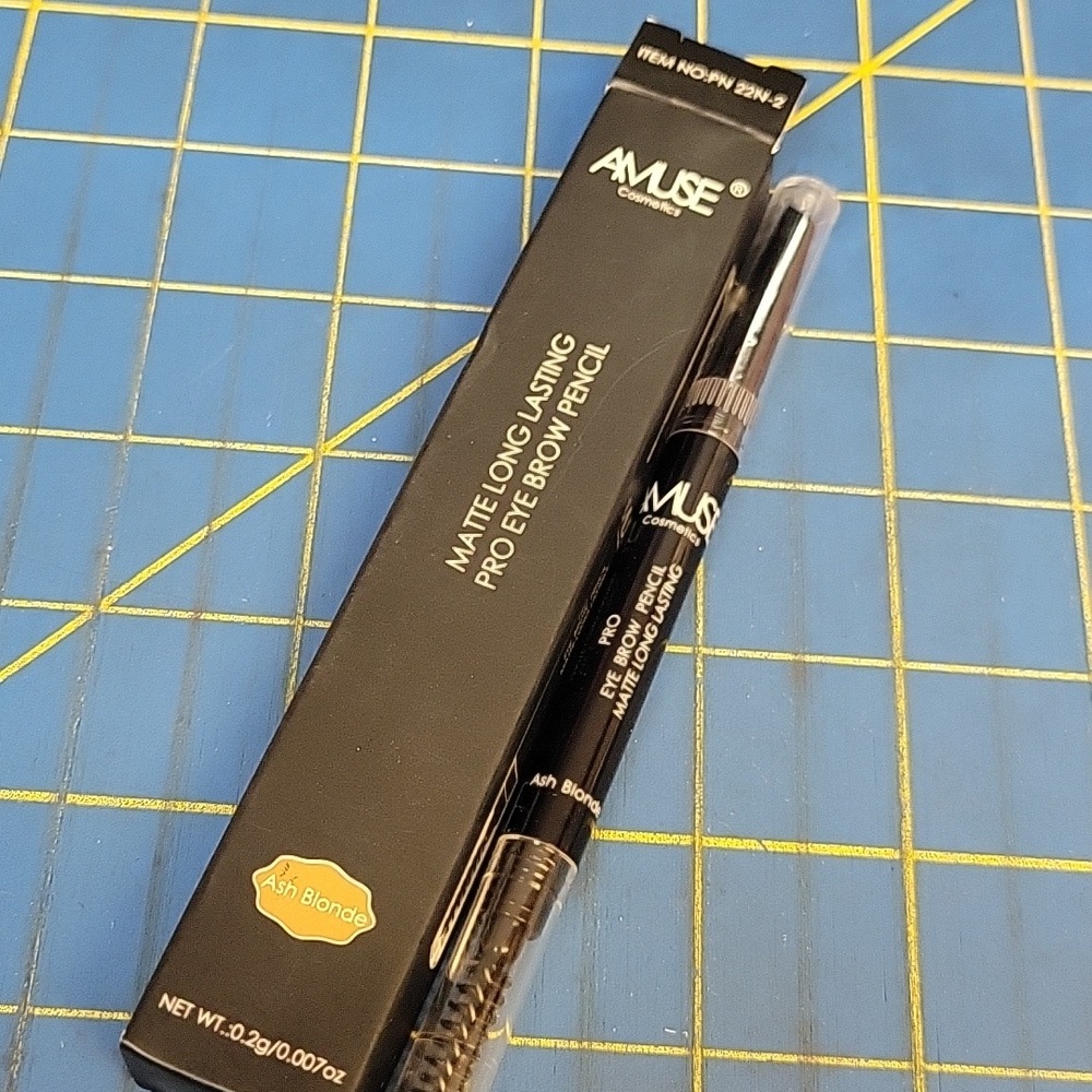Amuse Matte Long Lasting Pro Eyebrow Pencil Ash Brown 0.2g New In Box